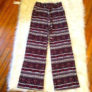 New! TALL 32 ins. Joe B super soft flare leg elephant print pants